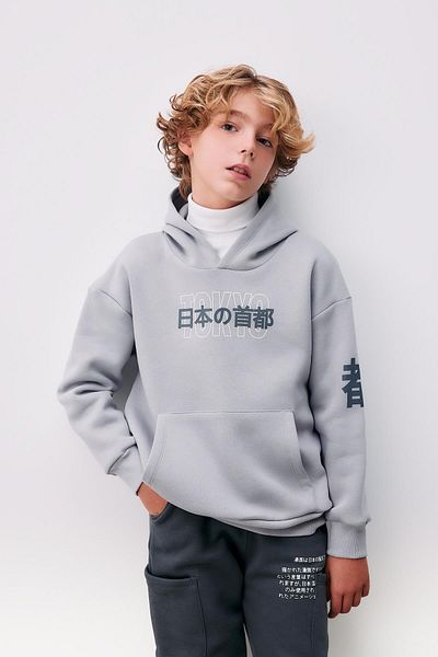 DeFacto Boys' Thick and Hooded Sweatshirt - Printed, Oversize A8630A823Wn