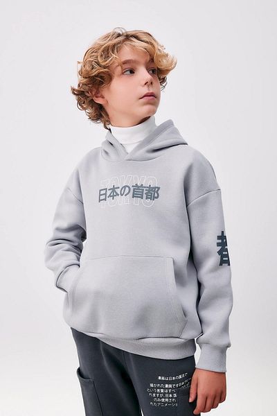 DeFacto Boys' Thick and Hooded Sweatshirt - Printed, Oversize A8630A823Wn