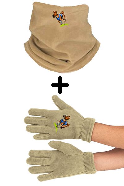 herotasarım Σετ γάντια και γιακάς σκύλου Beanie - bll5052