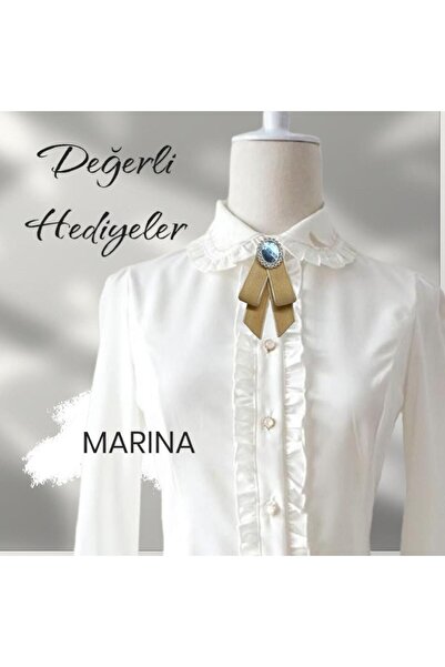 AGH Değerli Hediyeler Broş Kadife Marına Kadın Yaka Süsü, Yaka Brosu, Yaka Ak...