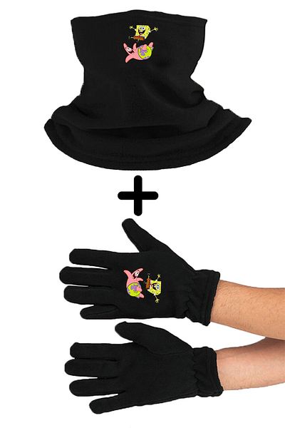 herotasarım Set de mănuși Bob Neck Collar Burete Beanie - BLL4776