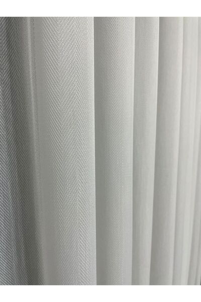 Cortibo Herringbone 1 in 2 Sparse Pleated Tulle Curtain