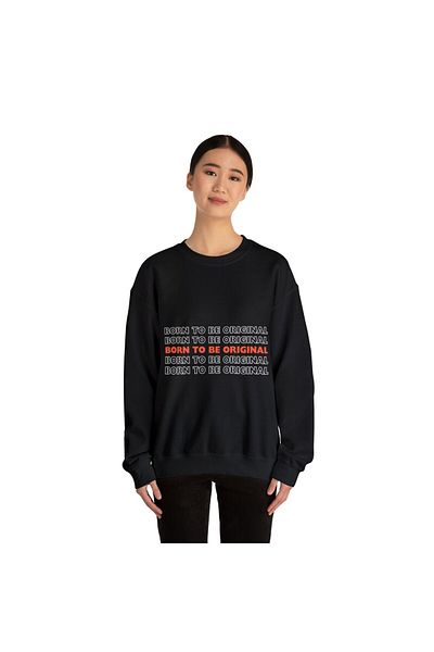 MAGORS Hanorac Negru UNISEX - Decolteu Crew, Imprimat Original