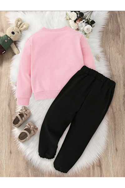 Serays moda Unicorn baskılı kız çocuk eşofman takım