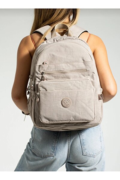 GP GUES POLO School Bag Mega Large Size Cream Multi-Compartment Backpack tm2008