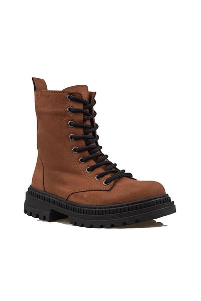 Trend Adımlar Γυναικείες μπότες Tan Faux Nubuck