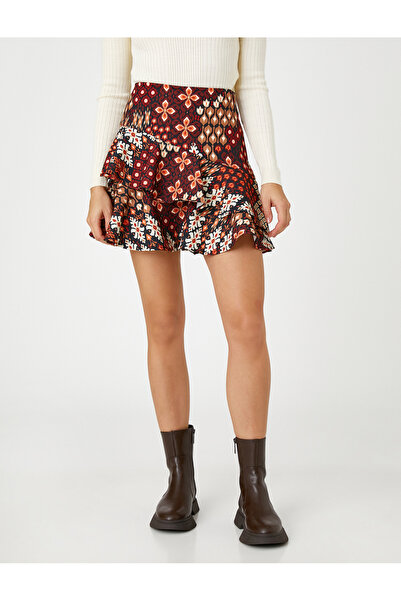 Koton Mintás Flounce miniszoknya
