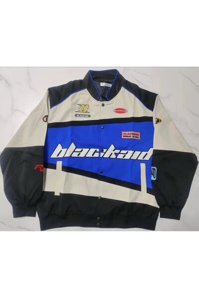Köstebek Streetwear Motosports Lacivert Detay Oversize Ceket