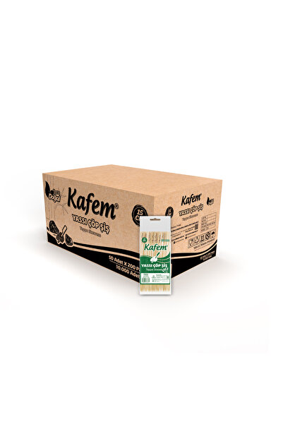 KAFEM Yassı Çöp Şiş - Sunum Kürdanı 15 Cm 50 Li X 200 Paket (KOLİ)