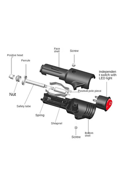 Motorobit Araç Çakmak Soketi Kırmızı Işıklı Switch - 15A Sigortalı