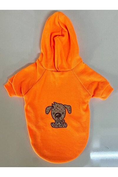 DOGİ&DOG Small Breed Neon Orange Stoned Cat&Dog Sweat (0.5-10 KG)