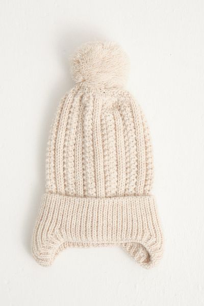 Little Jom Pompom Knitwear Baby Hat, Knitwear Baby Beanie, Single Pompom (0-18 Months)