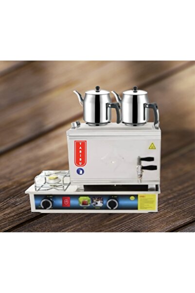 Tabibu Çay Semaveri Çay Kazanı 20lt Tüplü 2 Hazneli Tek Ocaklı (demlik Dahil ...