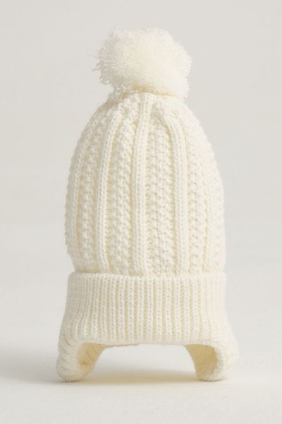 Little Jom Pompom Knitwear Baby Hat, Knitwear Baby Beanie, Single Pompom (0-18 Months)