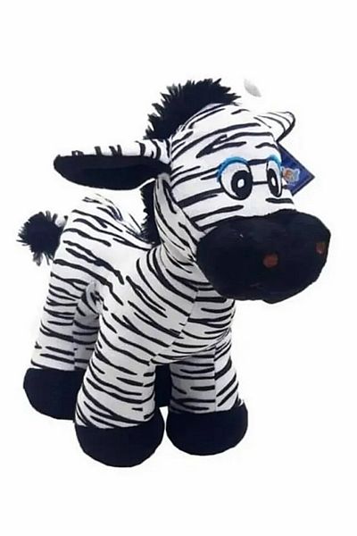 Şeker Adası Cute Striped Plush Zebra 28 Cm - Gift Sleeping and Playmate Plush Donkey Zebra Toy