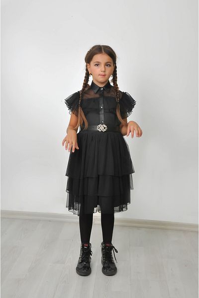 Filizdens Kids Costum de miercuri Rochie de zi de nastere Rochie neagra personalizata
