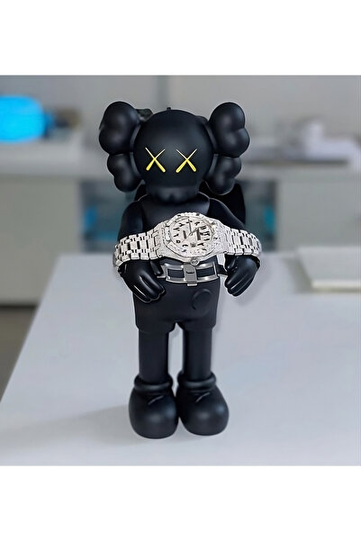 TuransoyCraft Kaws Saat Standı Kaws Saat Tutacağı Kaws Boyalı Figür Büyük Boy...