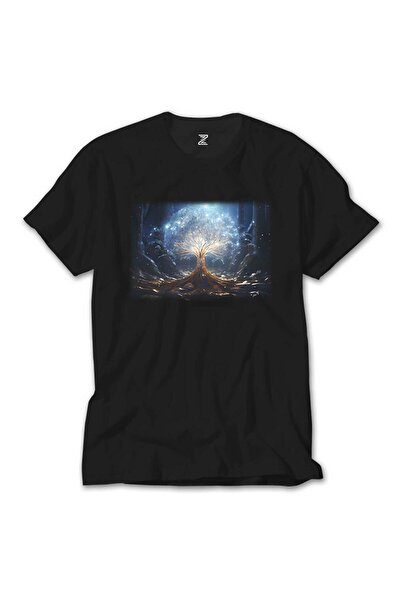 Z zepplin Tricou negru cu semințe de copac în creștere