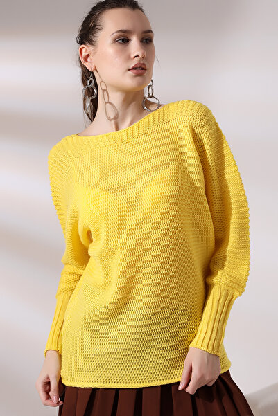 Devinka Kadın Sarı Triko Kazak