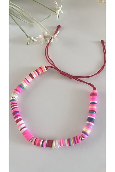 Farah Butik Women's Colorful Fimo Bead Anklet-gift Anklet