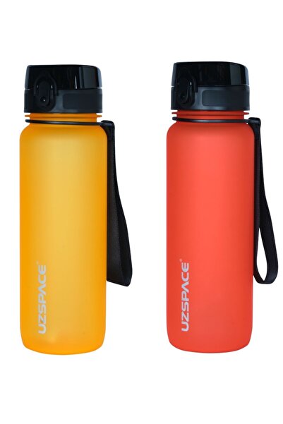 Uzspace (مجموعة مكونة من 2) زجاجة مياه تريتان ناعمة الملمس من سلسلة Uzspace س...