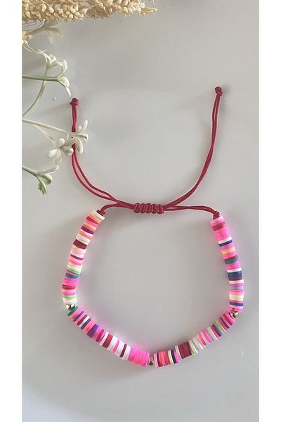 Farah Butik Women's Colorful Fimo Bead Anklet-gift Anklet