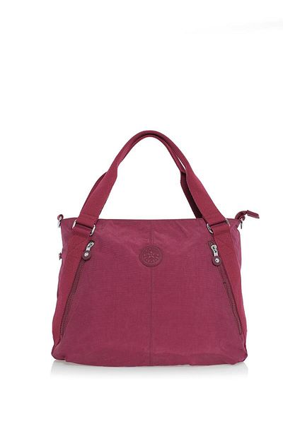 ÇÇS Geantă de umăr și crossbody cu buzunar frontal 16691-bordeau 015