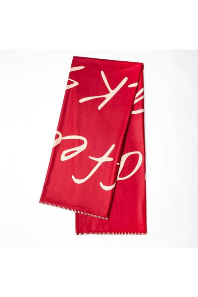 The Lucid Lab Relax Day Burgendy Fleece TV Blanket
