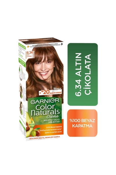 Garnier Color Naturals Saç Boyası 6.34 Altın Çikolata