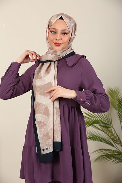 hijabchi Σειρά Beige Medina Silk Shawl Ring - Νέες Συλλογές