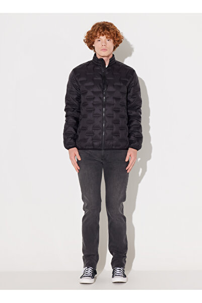 Lee Μαύρο ανδρικό παλτό L232287001 Puffer Jacket