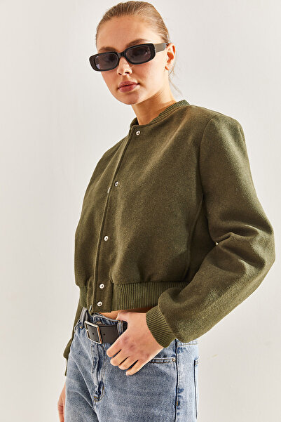 Bianco Lucci Women's Stamp Bomber Jacket