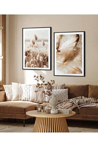 HOMEPACK İkili Set Çerçeveli Tablo Modern Poster Tablo İkili15