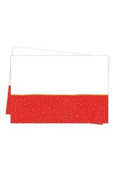 TURKUAZ PARTY مفرش طاولة بلاستيك أحمر للحفلات - مطبوع، 120x180 سم