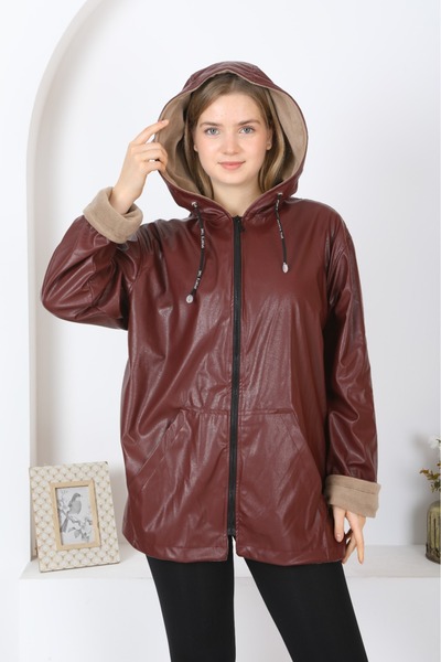 Tunikteks Unisex Deri mont& ceket ici polarlı yagmur, ruzgar, soğuk gecirmeye...