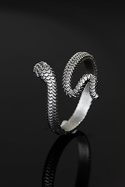 Genel Markalar Ayarlanabilir Alyans Yüzük Antik Oksit Gümüş Kaplama yüzük