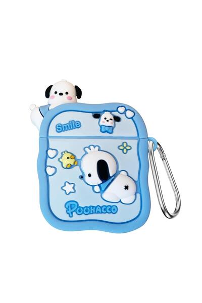 Microsonic AirPods 1. Nesil / 2. Nesil Uyumlu Kılıf Figürlü Silikon Crtn-Fgr-Pchco