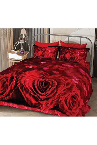 BEYZADE HOME مجموعة بيكيه معطرة ثلاثية الأبعاد مكونة من 7 قطع على شكل قلب ثلاثي