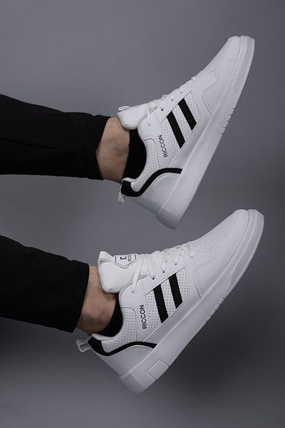 Riccon Tathrenor Herren Sneakers001256 Weiß Schwarz