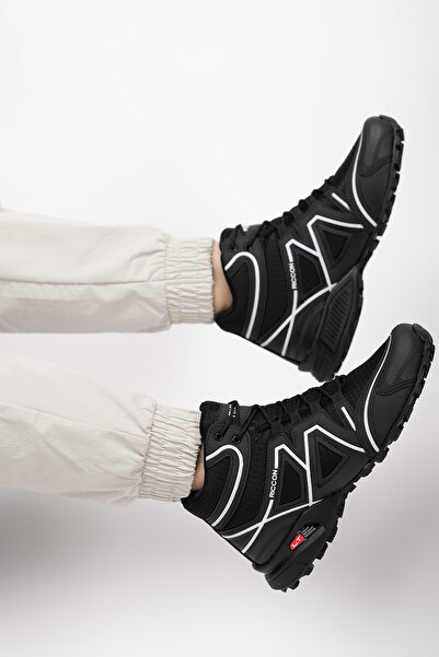 Riccon Pánské trekingové boty Thedouk0012723 Černobílé