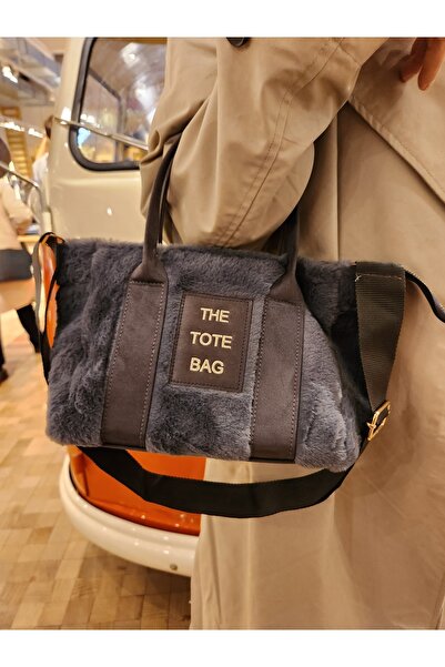 Mercan Stores Tote Peluş Ayarlanabilir Askıl El Ve Omuz Çantası