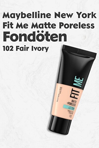 Maybelline New York Maybelline Fit Me Matte Poreless Fondöten 102 Fair Ivory