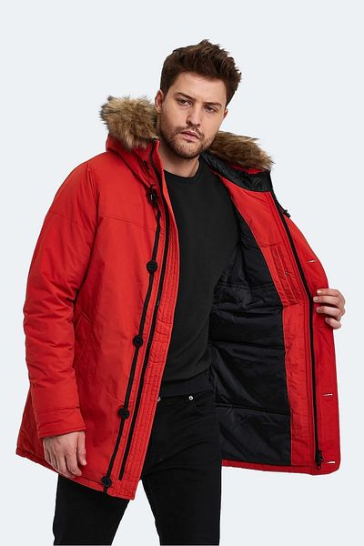 lumberjack Ανδρικό υδατοαπωθητικό παλτό με κουκούλα πορτοκαλί 2W3SN543PR