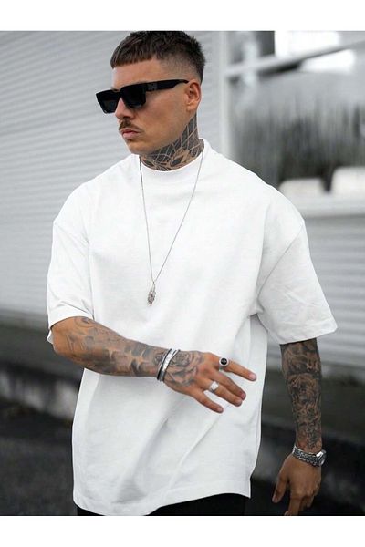 MOONBULL Ανδρικό μονόχρωμο μπλουζάκι Oversize
