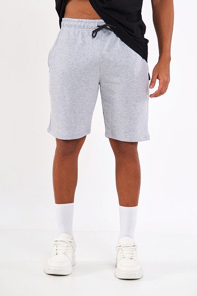 COMEOR Regular Fit Thick Fabric Comfortable Cut Men's Gray Shorts with Side Pockets