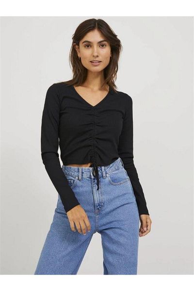JJXX Дамски суитшърт FENJA STR LS RIB CROP 12232558
