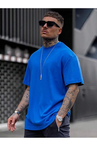 MOONBULL Übergroßes, schlichtes T-Shirt für Herren