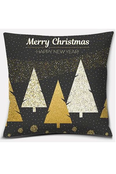 tarzınısec Pernă decorativă cu fermoar cu tema de Anul Nou (45*45CM) Model14