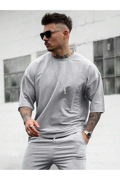 MOONBULL Pánské oversize jednoduché tričko