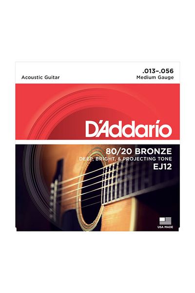 Daddario Ej12 80/20 Bronze Medium Set Σύρμα ακουστικής κιθάρας 013-056